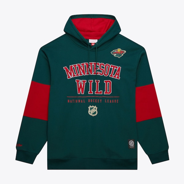 Minnesota Wild Green Retro Fleece Pullover Hoodie
