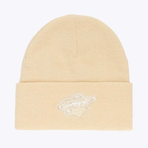 Minnesota Wild Cream Fashion Cuffed Knit Hat