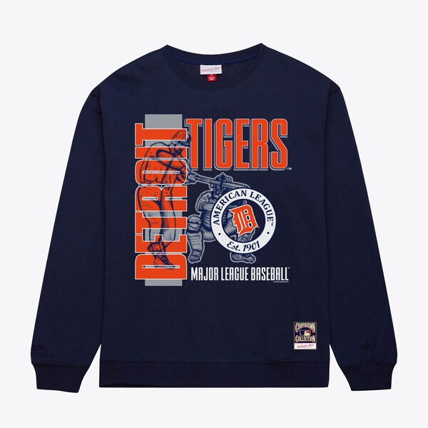 Detroit Tigers Navy Cooperstown Contact Hitter Sweatshirt