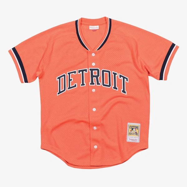 Kirk Gibson Detroit Tigers 1993 Orange Authentic Button Front Jersey