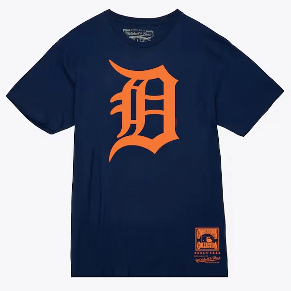 Detroit Tigers Navy Basic Logo T-Shirt