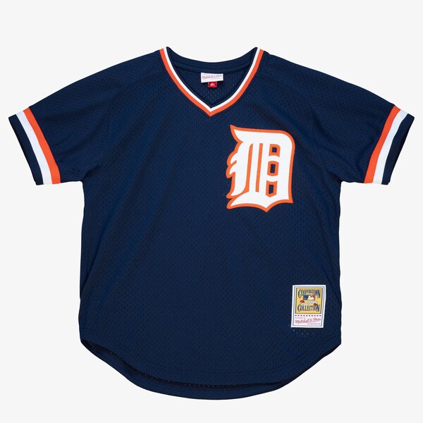Men's Kirk Gibson Detroit Tigers Navy 1984 Mesh Batting Practice Jersey