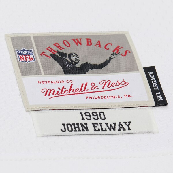 John Elway Denver Broncos 1990 White Legacy Jersey 7 John Elway Denver Broncos 1990 White Legacy Jersey