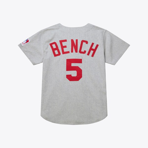 Johnny Bench Cincinnati Reds 1969 Gray Authentic Jersey 3 Johnny Bench Cincinnati Reds 1969 Gray Authentic Jersey