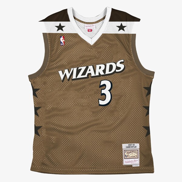 Caron Butler Washington Wizards 2007-08 Gold Swingman Player Jersey