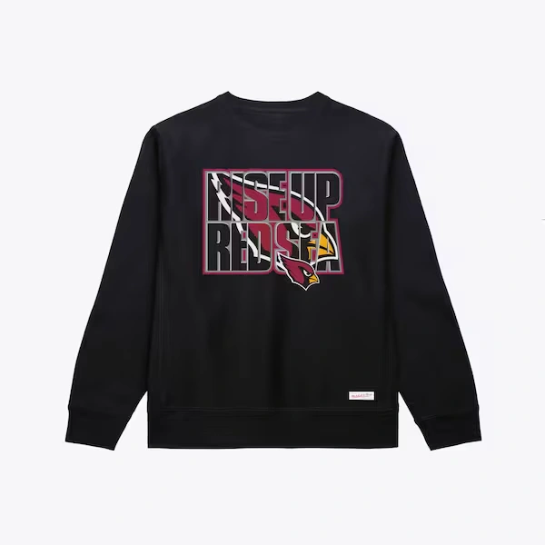 Arizona Cardinals Black Team Stacked Logo Sweatshirt