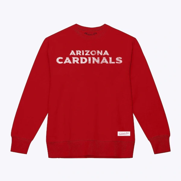 Arizona Cardinals Cardinal Distressed Wordmark Logo Pullover Sweatshirt