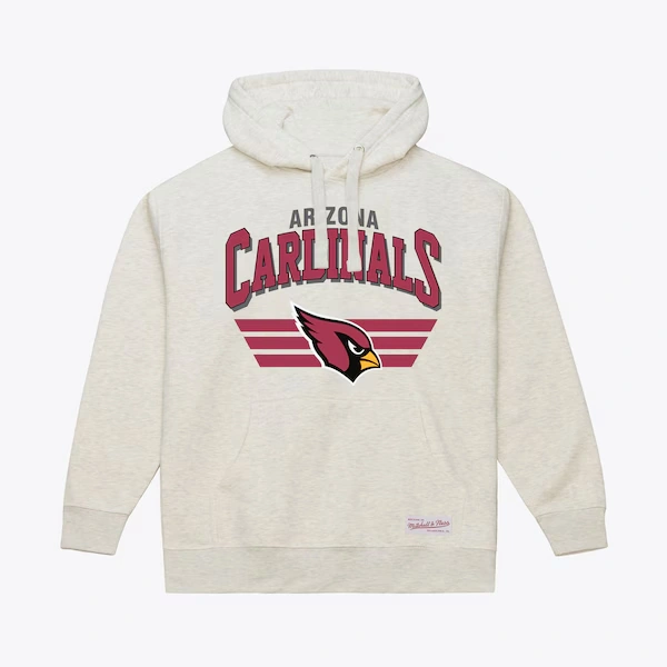 Arizona Cardinals White Name Bend Hoodie