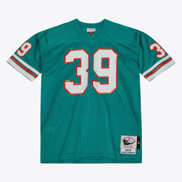 Larry Csonka Miami Dolphins 1973 Aqua Authentic Jersey