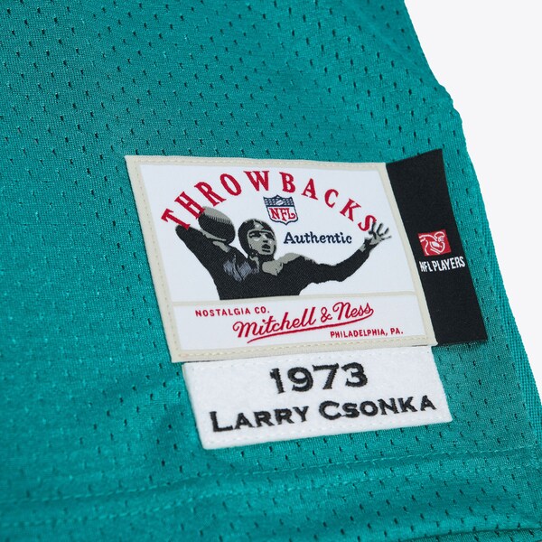 Larry Csonka Miami Dolphins 1973 Aqua Authentic Jersey 5 Larry Csonka Miami Dolphins 1973 Aqua Authentic Jersey