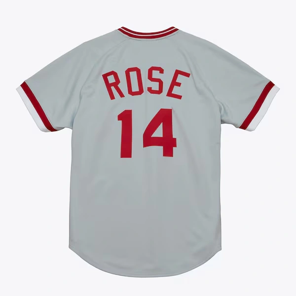 Pete Rose Cincinnati Reds 1975 Gray Authentic Jersey
