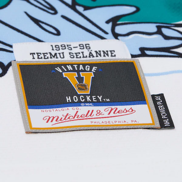Teemu Selanne Anaheim Ducks 1995-96 Teal Alternate Power Play Jersey 7 Teemu Selanne Anaheim Ducks 1995-96 Teal Alternate Power Play Jersey
