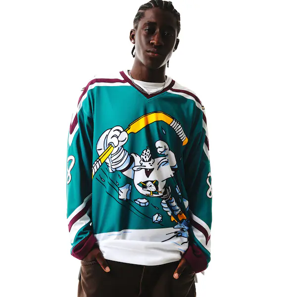 Teemu Selanne Anaheim Ducks 1995-96 Teal Alternate Power Play Jersey 8 Teemu Selanne Anaheim Ducks 1995-96 Teal Alternate Power Play Jersey