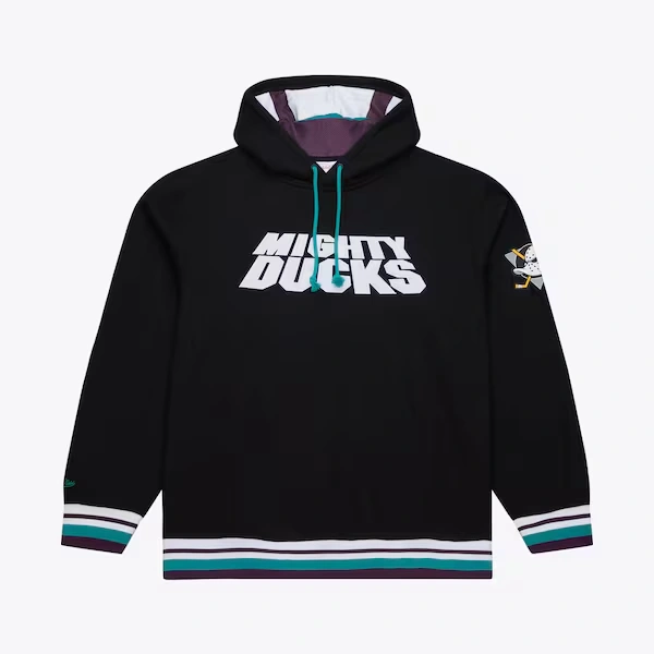 Anaheim Ducks Black Playmaker Vintage Fleece Pullover Hoodie