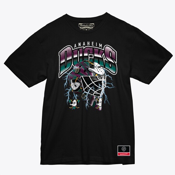 Anaheim Ducks Black Crease Lightning T-Shirt