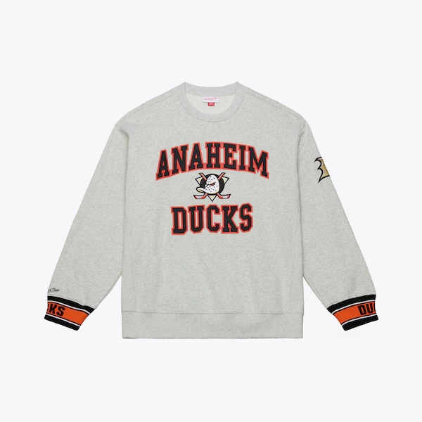 Anaheim Ducks Heather Gray Team Celebration Fleece Sweatshirt