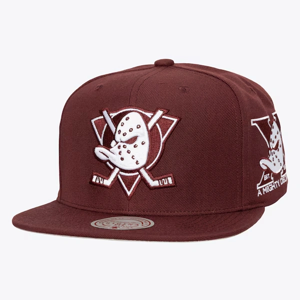 Anaheim Ducks Burgundy Vintage Fashion Snapback Hat