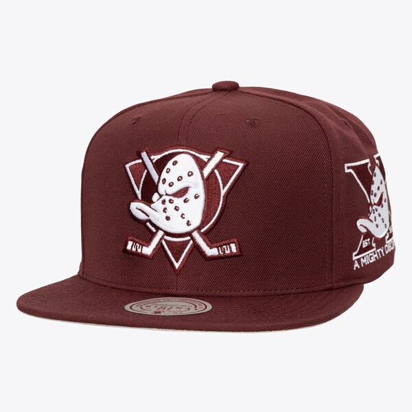 Anaheim Ducks Burgundy Vintage Fashion Snapback Hat
