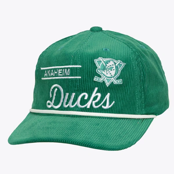 Anaheim Ducks Teal Old School Snapback Hat