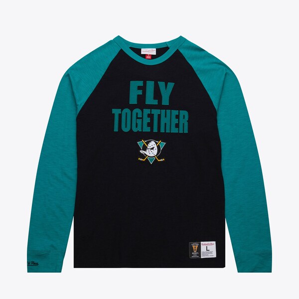 Anaheim Ducks Black Vintage Logo Legendary Slub Long Sleeve T-Shirt