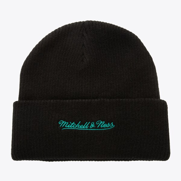 Anaheim Ducks Black Billboard Vintage Logo Cuffed Knit Beanie 3 Anaheim Ducks Black Billboard Vintage Logo Cuffed Knit Beanie