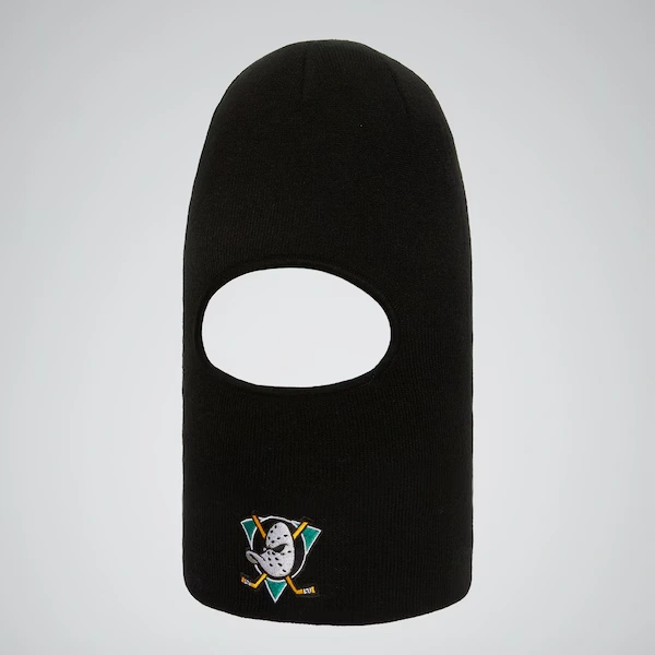 Anaheim Ducks Black Tailgate Vintage Logo Knit Balaclava