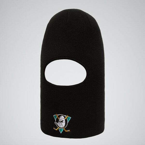 Anaheim Ducks Black Tailgate Vintage Logo Knit Balaclava