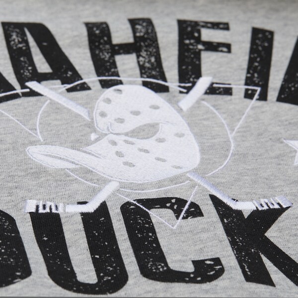 Women's Anaheim Ducks Heather Gray Triangle Cropped Full-Zip Hoodie Jacket