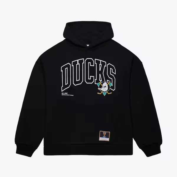 Anaheim Ducks Black Logo Over Pullover Hoodie