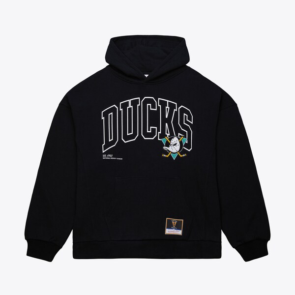 Anaheim Ducks Black Logo Over Pullover Hoodie