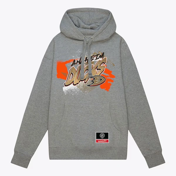 Anaheim Ducks Gray Graffiti Pullover Hoodie