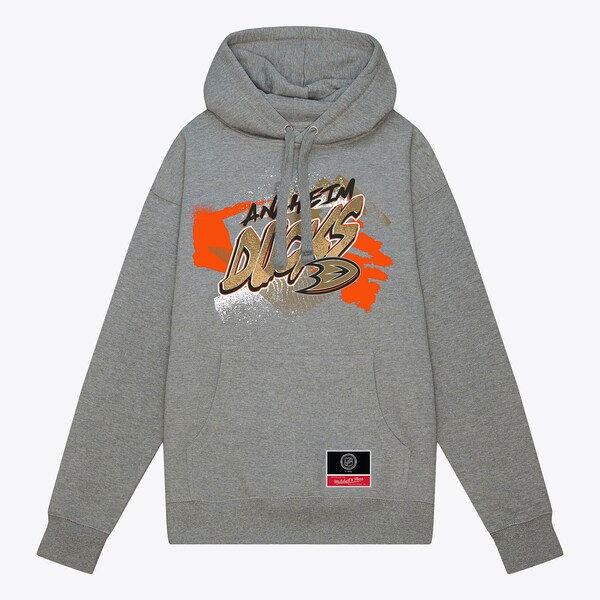Anaheim Ducks Gray Graffiti Pullover Hoodie