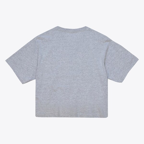 Women's Anaheim Ducks Gray Short Handed Cropped T-Shirt 3 Women's Anaheim Ducks Gray Short Handed Cropped T-Shirt