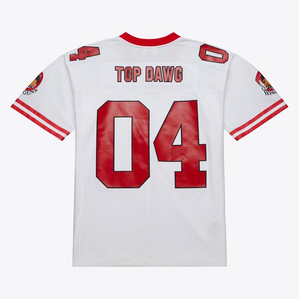 M&N x AOHH White 50th Anniversary of Hip-Hop TDE Football Jersey 3 M&N x AOHH White 50th Anniversary of Hip-Hop TDE Football Jersey