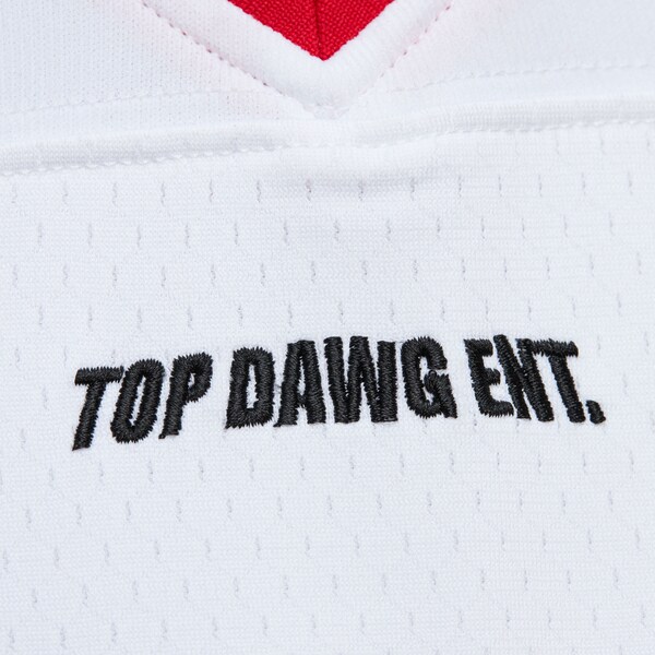M&N x AOHH White 50th Anniversary of Hip-Hop TDE Football Jersey 4 M&N x AOHH White 50th Anniversary of Hip-Hop TDE Football Jersey