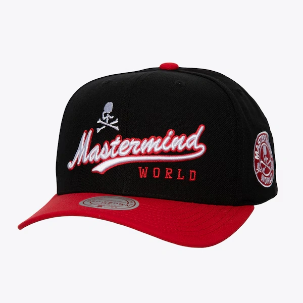 M&N Black/Red Mastermind Adjustable Hat