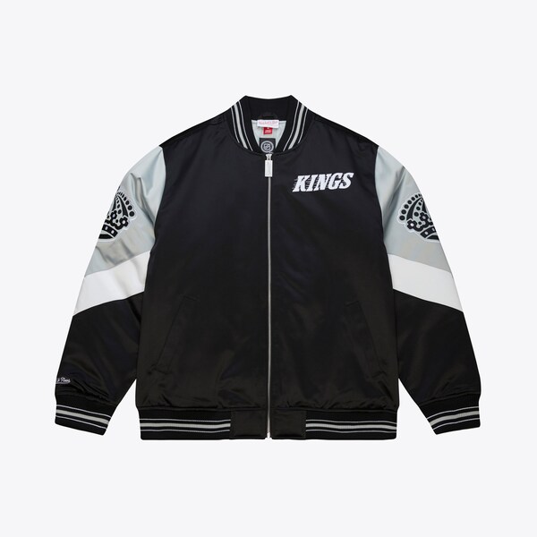 Los Angeles Kings Black Throwback Current Heavyweight Satin Full-Zip Jacket