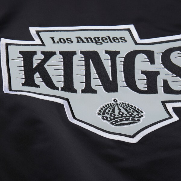 Los Angeles Kings Black Throwback Current Heavyweight Satin Full-Zip Jacket