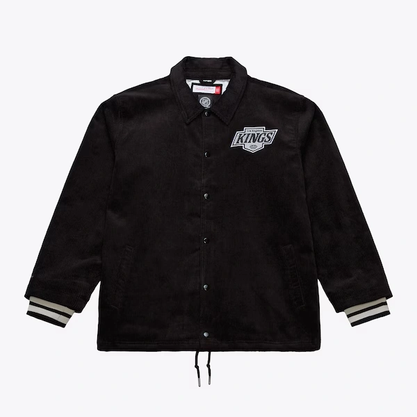 Los Angeles Kings Black Off the Bus Corduroy Coaches Full-Snap Jacket