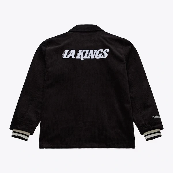 Los Angeles Kings Black Off the Bus Corduroy Coaches Full-Snap Jacket
