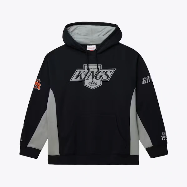 Los Angeles Kings Black Vintage Hockey Team Origins Fleece Pullover Hoodie
