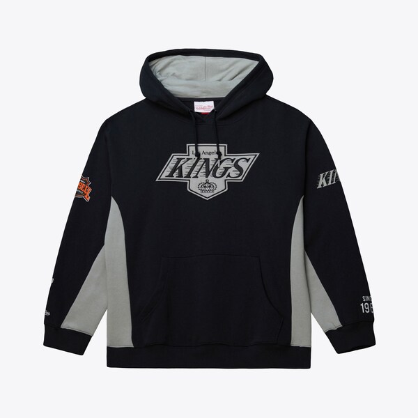 Los Angeles Kings Black Vintage Hockey Team Origins Fleece Pullover Hoodie