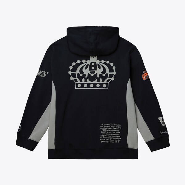 Los Angeles Kings Black Vintage Hockey Team Origins Fleece Pullover Hoodie