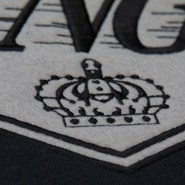 Los Angeles Kings Black Vintage Hockey Team Origins Fleece Pullover Hoodie