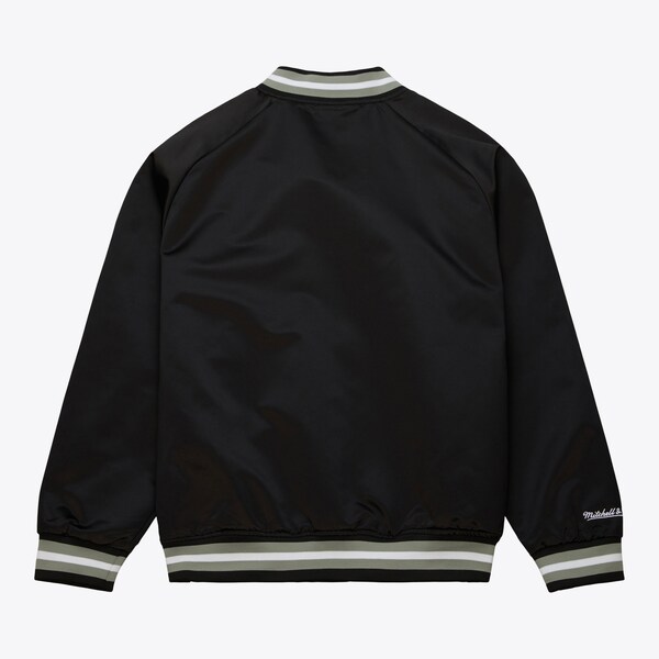 Los Angeles Kings Black Lightweight Satin Raglan Full-Snap Jacket