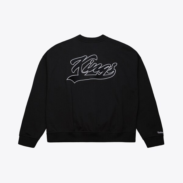 Los Angeles Kings Black Oversweep Crewneck Sweatshirt