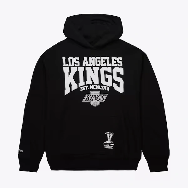 Los Angeles Kings Black Vintage Home Team Pullover Hoodie