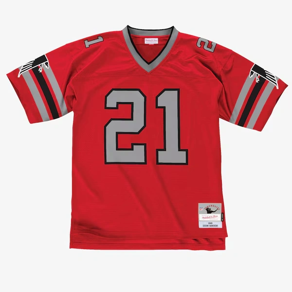 Deion Sanders Atlanta Falcons 1989 Red Legacy Player Jersey
