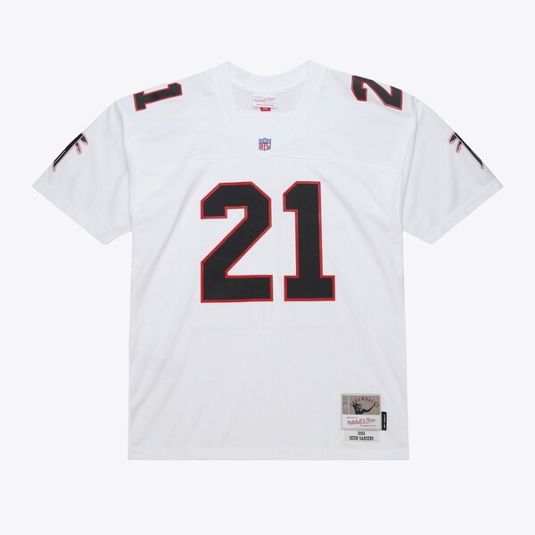 Deion Sanders Atlanta Falcons 1992 White Legacy Player Jersey
