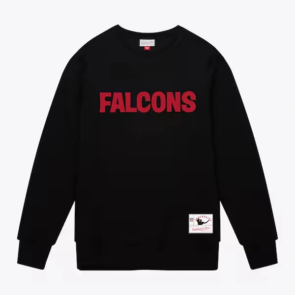 Atlanta Falcons Black Team Wordmark Pullover Sweatshirt